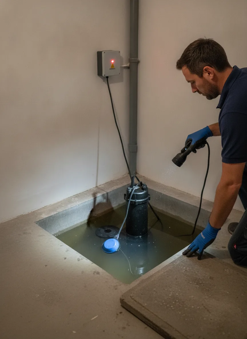 Dépannage pompe de relevage Concarneau – problème / diagnostic